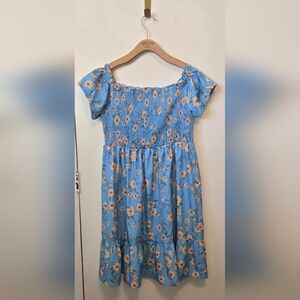 217. Floral Blue Dress